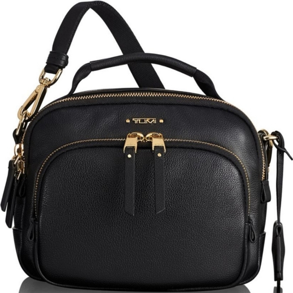 Tumi Voyageur Troy Leather Crossbody Bag